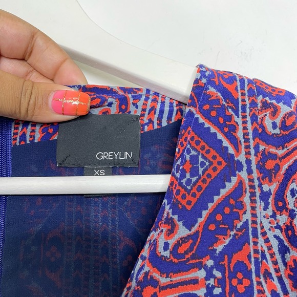 GREYLIN | Tricia Tribal Print Shift Dress | XS - Picture 6 of 7